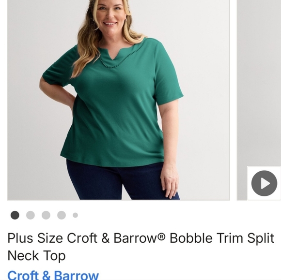 croft & barrow Tops - Croft & Barrow Forest Green Short Sleeve Top